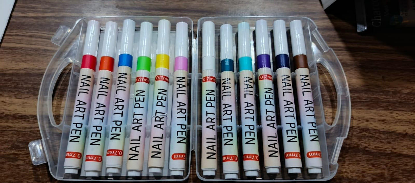Nail Art Pens Set of 12 Colors
